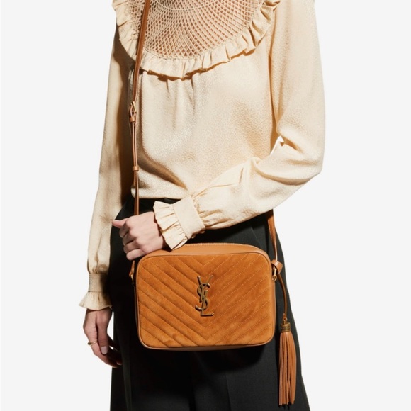 Saint laurent Camera bag in caramel suede - Picture 3 of 15